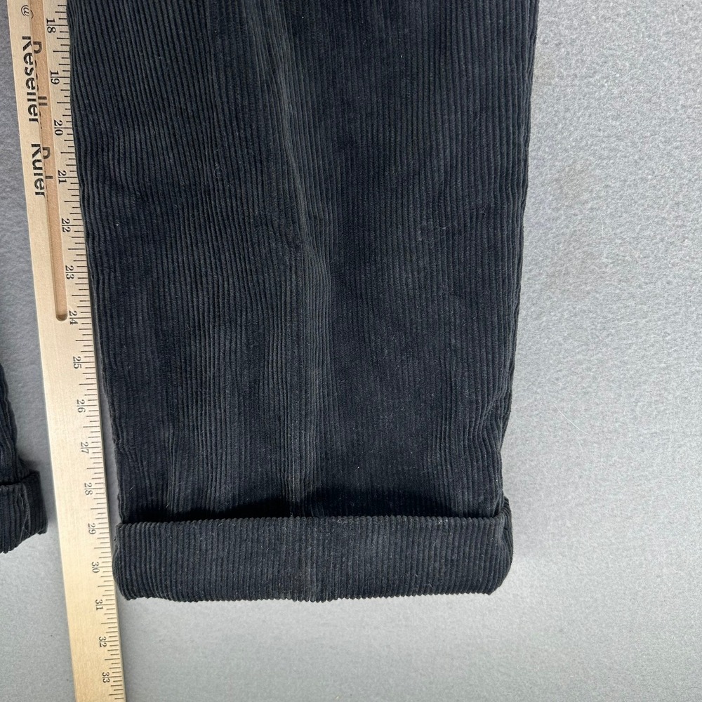 VTG Old Navy Regular Khakis Black Corduroy Pants 36x32 (35x31) Pleated Y2K Prep - Picture 6 of 9